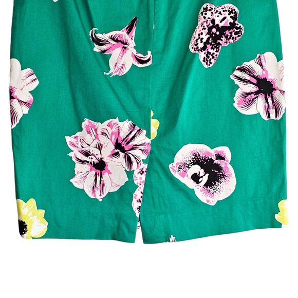 J.Crew The Pencil Skirt in Green Floral Size 0 - Picture 6 of 10